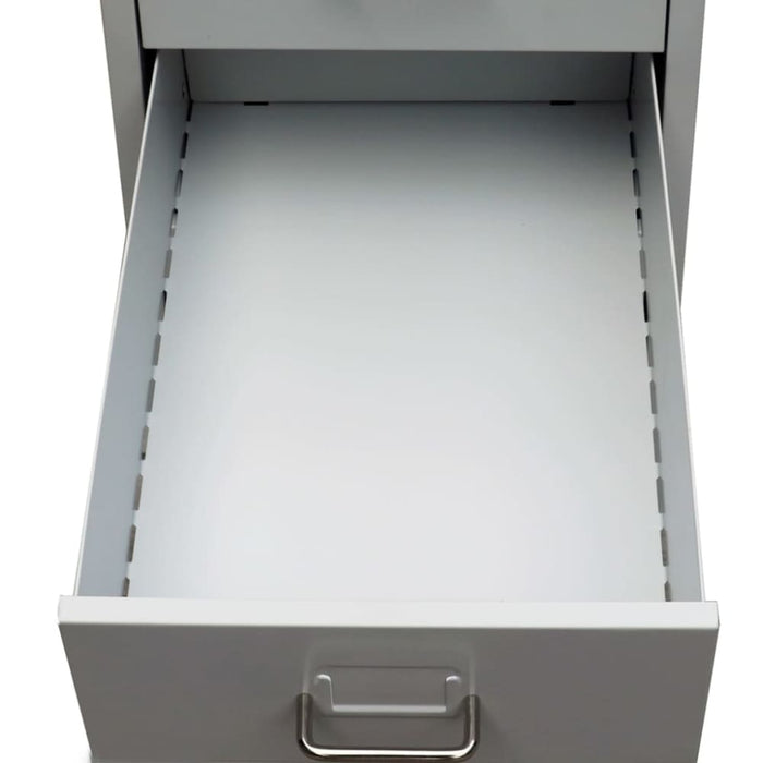 File Cabinet With 5 Drawers Grey 68,5 Cm Steel Xboxx