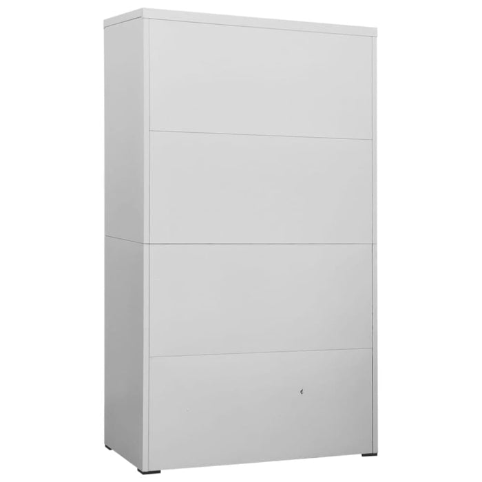 Filing Cabinet Light Grey 90x46x164 Cm Steel Ttlxkk