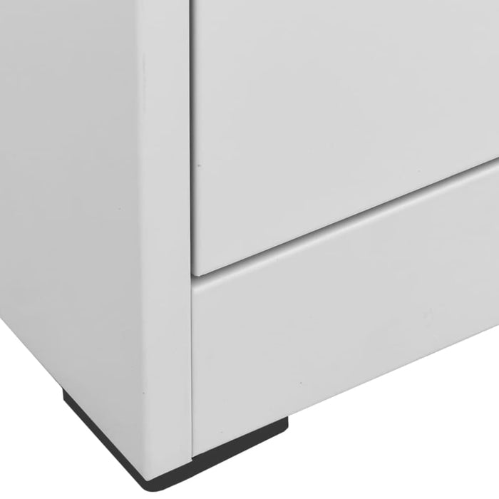Filing Cabinet Light Grey 90x46x164 Cm Steel Ttlxkk