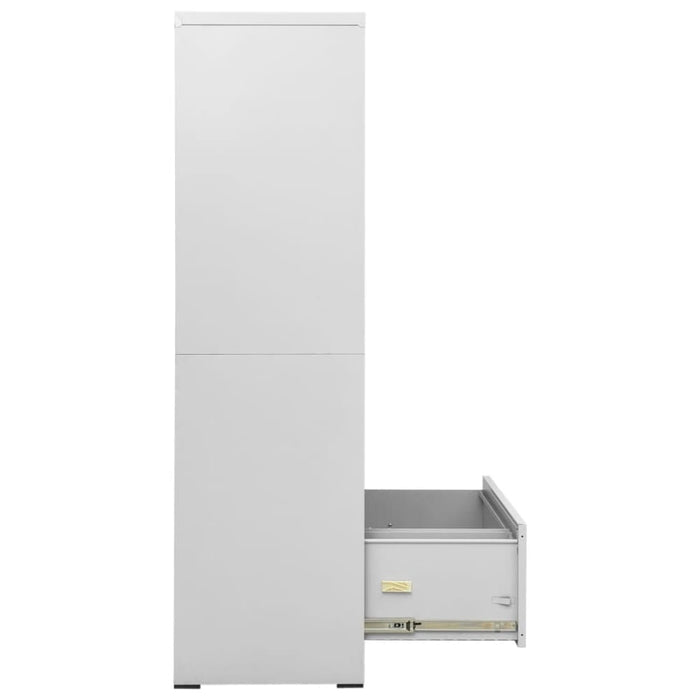 Filing Cabinet Light Grey 90x46x164 Cm Steel Ttlxkk