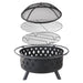 Fire Pit Bbq Charcoal Grill Ring Portable Outdoor Kitchen