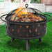 Fire Pit Bbq Charcoal Grill Ring Portable Outdoor Kitchen