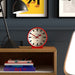 Fire Engine Red Railway Mantel Clock