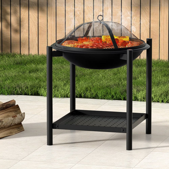 Fire Pit Bbq Grill 2-in-1 Outdoor