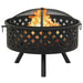 Fire Pit With Poker 68 Cm Xxl Steel Toonkb