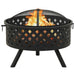 Fire Pit With Poker 68 Cm Xxl Steel Toonkb