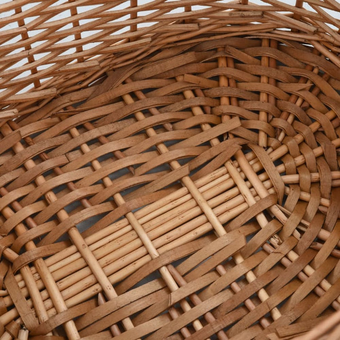 Firewood Basket With Carrying Handles 58x42x29 Cm Natural