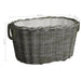 Firewood Basket With Carrying Handles 60x40x28 Cm Grey