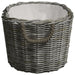 Firewood Basket With Carrying Handles 60x40x28 Cm Grey