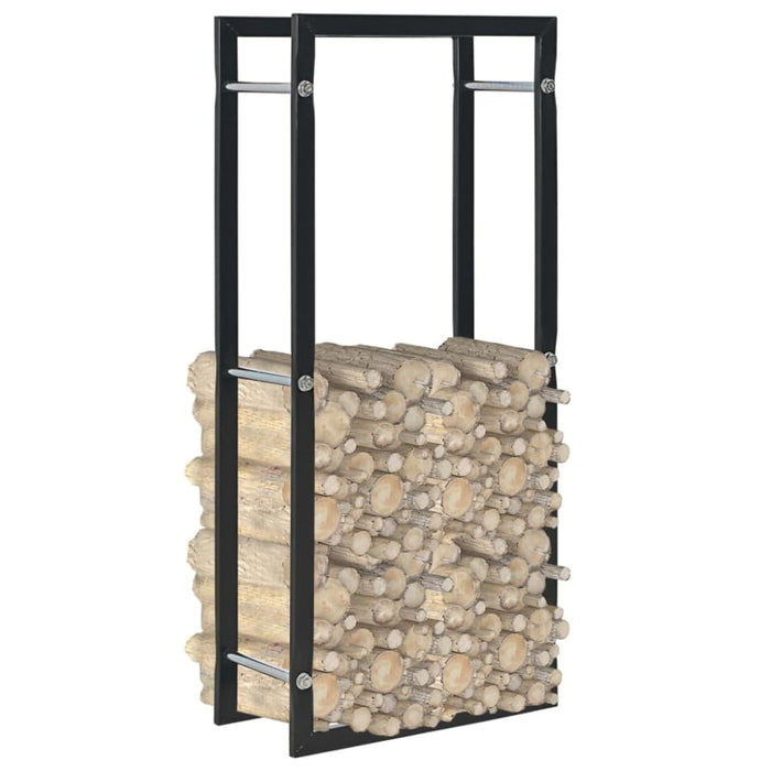 Firewood Rack Black 44x20x100 Cm Steel Xnaibb