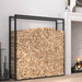 Firewood Rack Matt Black 110x28x116 Cm Steel Tpbtob