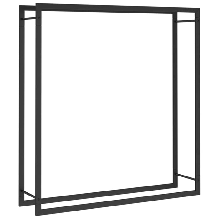 Firewood Rack Matt Black 110x28x116 Cm Steel Tpbtob