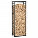 Firewood Rack Matt Black 50x28x132 Cm Steel Tpbtbl