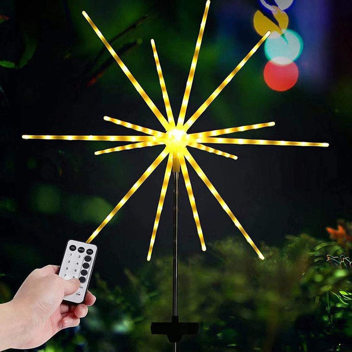 Fireworks Lamp Solar Powered Outdoor Waterproof 56 112 Leds