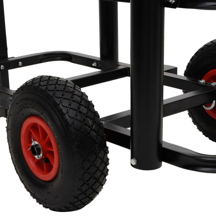 Fishing Trolley Black Steel Optlbt