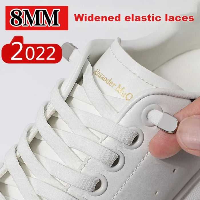 8mm Flat Shoes Elastic Sneakers Quick Without Ties Shoe