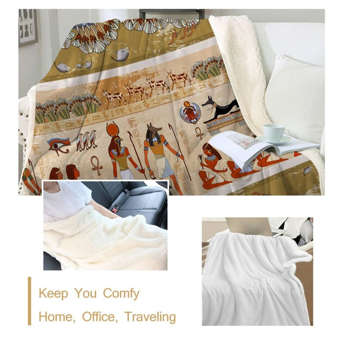 Fleece Blanket Ancient Egyptian civilization Throw