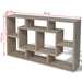 Floating Wall Display Shelf 8 Compartments Oak Colour Xaxpak