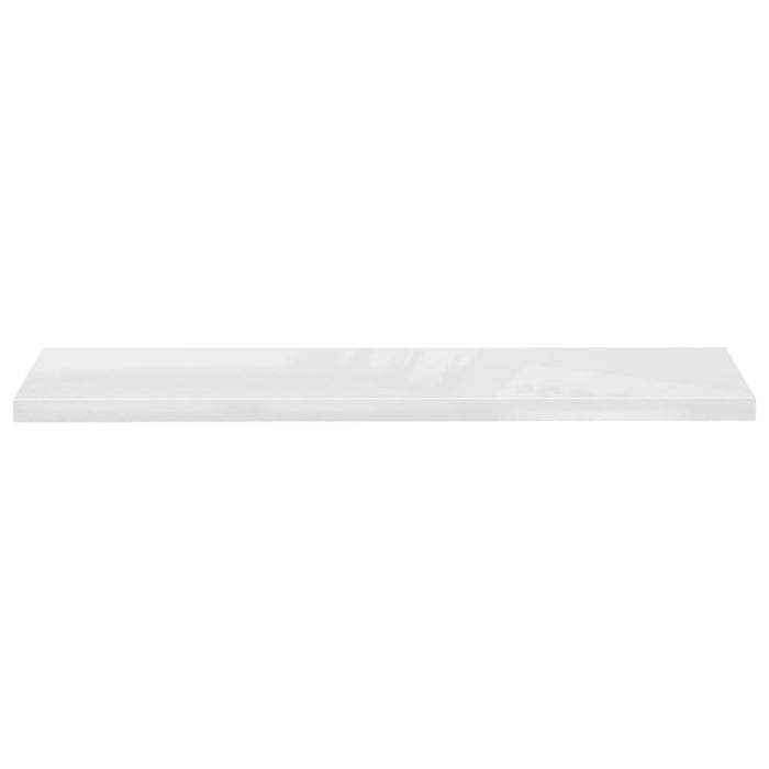 Floating Wall Shelf Glossy Look White Mdf Txtipi