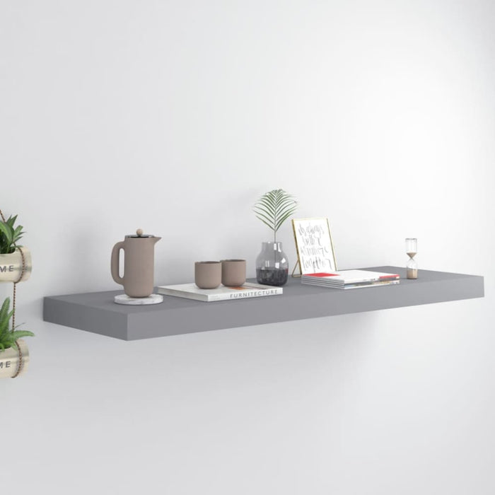 Floating Wall Shelf Grey Mdf Txtnpl