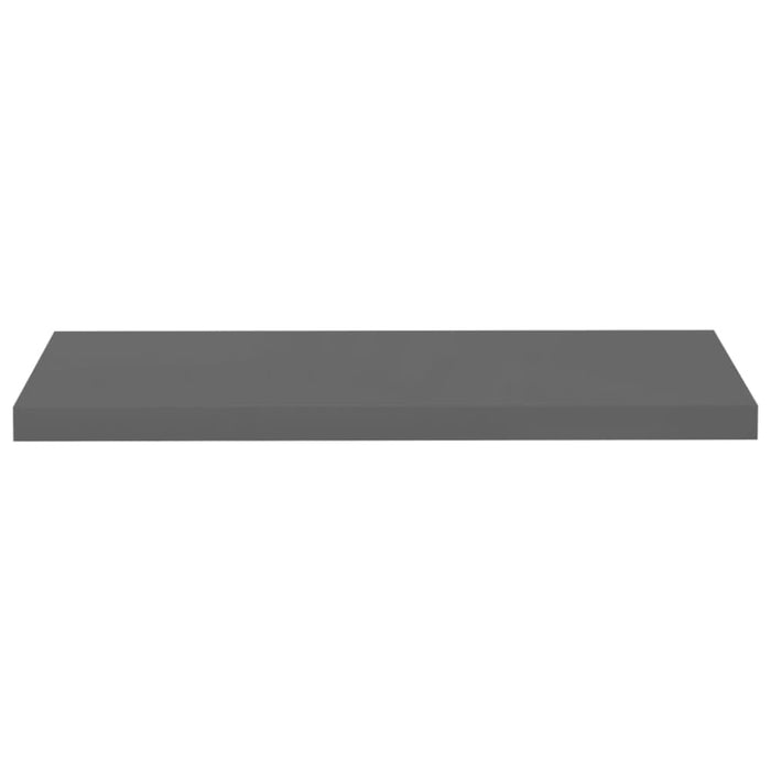 Floating Wall Shelves 2 Pcs Glossy Look Grey Mdf Txtika