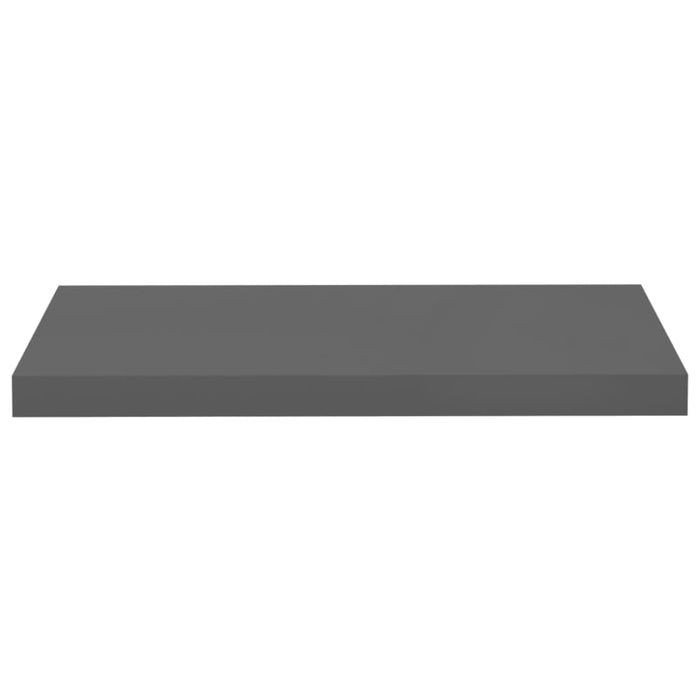 Floating Wall Shelves 2 Pcs Glossy Look Grey Mdf Txtiko