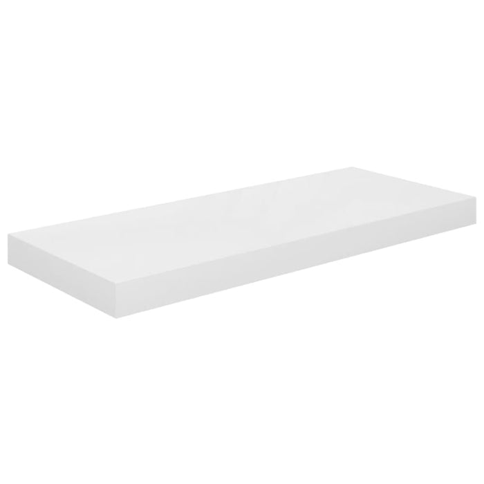 Floating Wall Shelves 2 Pcs Glossy Look White Mdf Txtiak