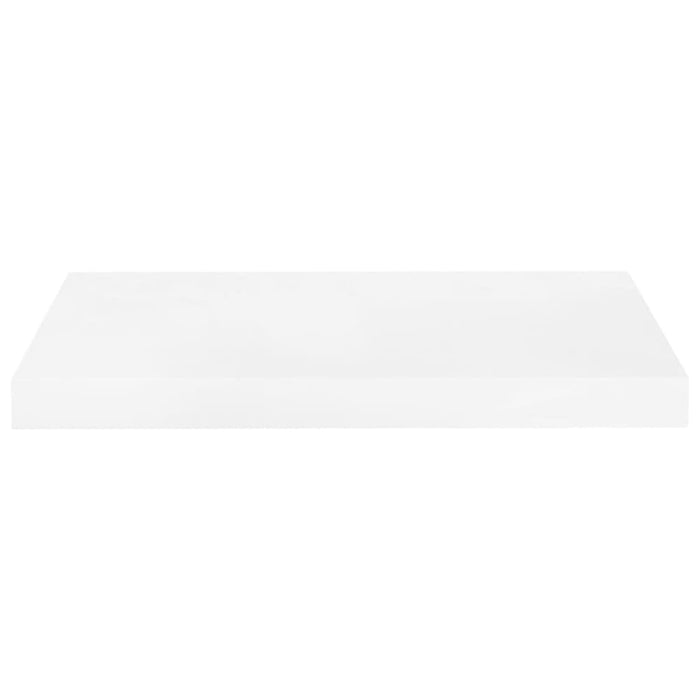 Floating Wall Shelves 2 Pcs Glossy Look White Mdf Txtial