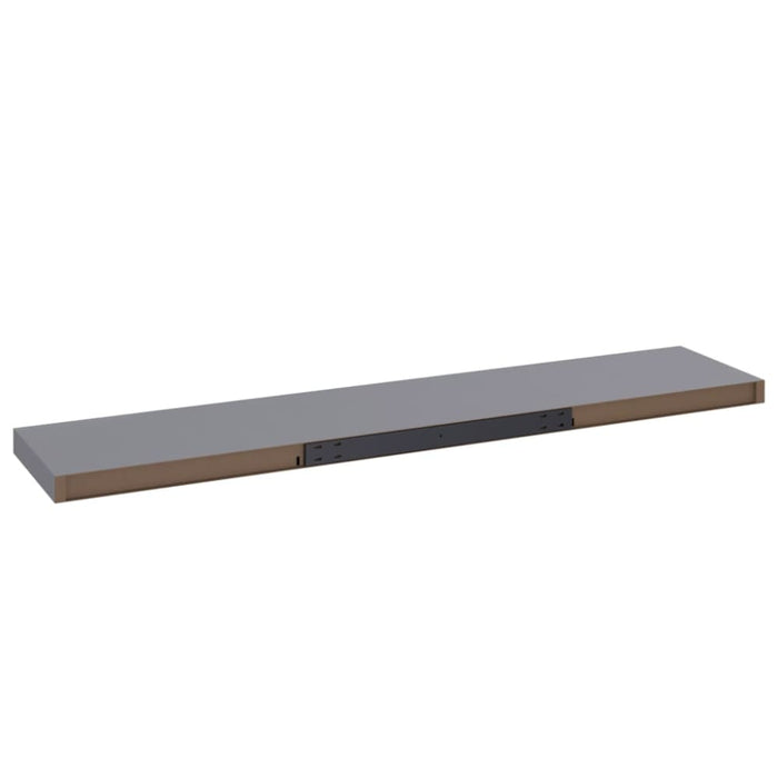 Floating Wall Shelves 2 Pcs Grey Mdf Txtnlt