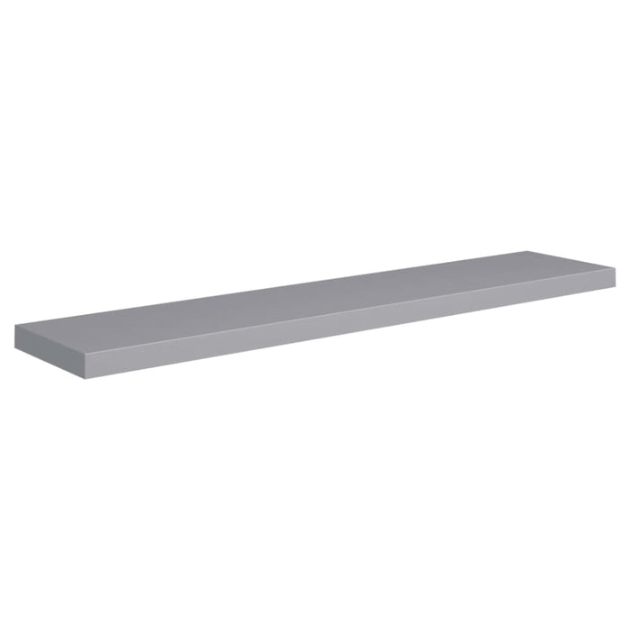 Floating Wall Shelves 2 Pcs Grey Mdf Txtnlt