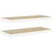 Floating Wall Shelves 2 Pcs Oak And White Mdf Txlpnb