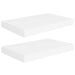 Floating Wall Shelves 2 Pcs White Mdf Txtnbl