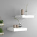 Floating Wall Shelves 2 Pcs White Mdf Txtnbt