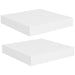 Floating Wall Shelves 2 Pcs White Mdf Txtnbt