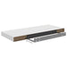 Floating Wall Shelves 2 Pcs White Mdf Txtnox