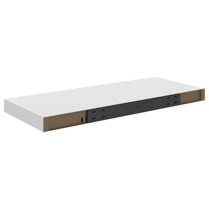 Floating Wall Shelves 2 Pcs White Mdf Txtnox