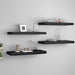 Floating Wall Shelves 4 Pcs Black Mdf Txtnta