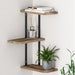 Floating Wall Shelves Brackets 3 Tiers Corner Display Diy