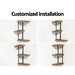 Floating Wall Shelves Brackets 3 Tiers Corner Display Diy