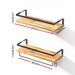 2x Floating Wall Shelves Brackets Towel Rail Rack Diy Mount