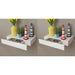 Floating Wall Shelves With Drawers 2 Pcs White Xilbbo