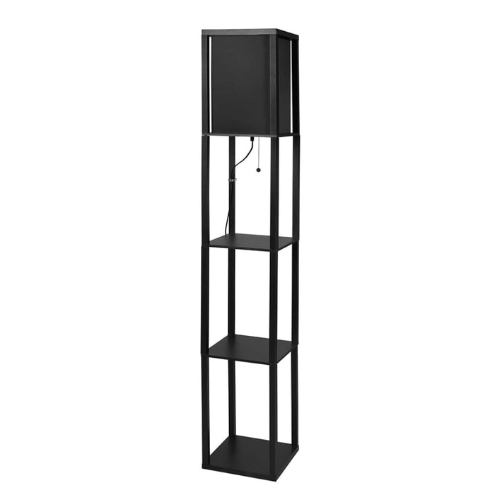 Goslash Picks Floor Lamp Storage Shelf Led Wood Standing