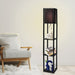 Goslash Picks Floor Lamp Storage Shelf Led Wood Standing