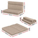 Floor Lounge Sofa Bed 2 Seater Linen Beige