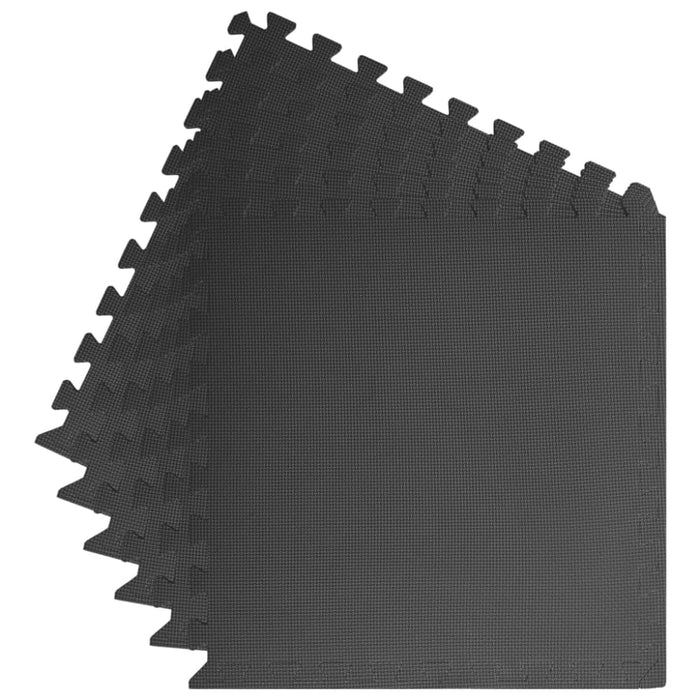 Floor Mats 6 Pcs Eva Foam Black