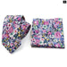 Floral Cotton Ties And Pocket Square Set For Business