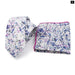 Floral Cotton Ties And Pocket Square Set For Business