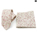 Floral Cotton Ties And Pocket Square Set For Business