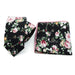 Floral Cotton Ties And Pocket Square Set For Business