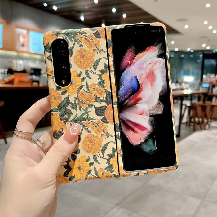 Floral Pattern Phone Case Frosted Protection For Samsung